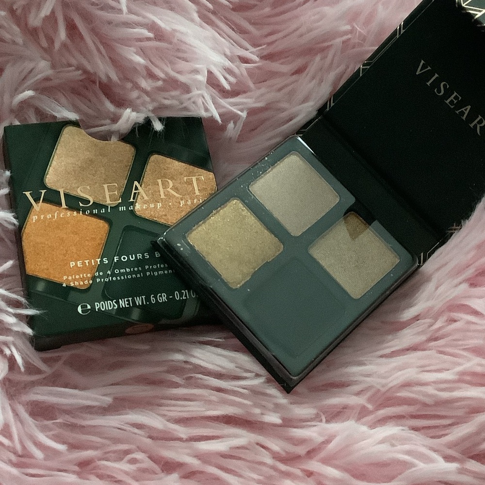 New Viseart Petits Fours Mini Boullon Eyeshadow Palette - Gold, Black and Tan